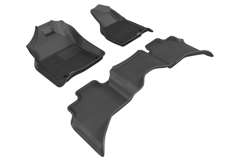 Dodge Ram Classic Quad Cab Floor Mats - Full Set - 3D MAXpider - KAGU Series - Black - `12-`24